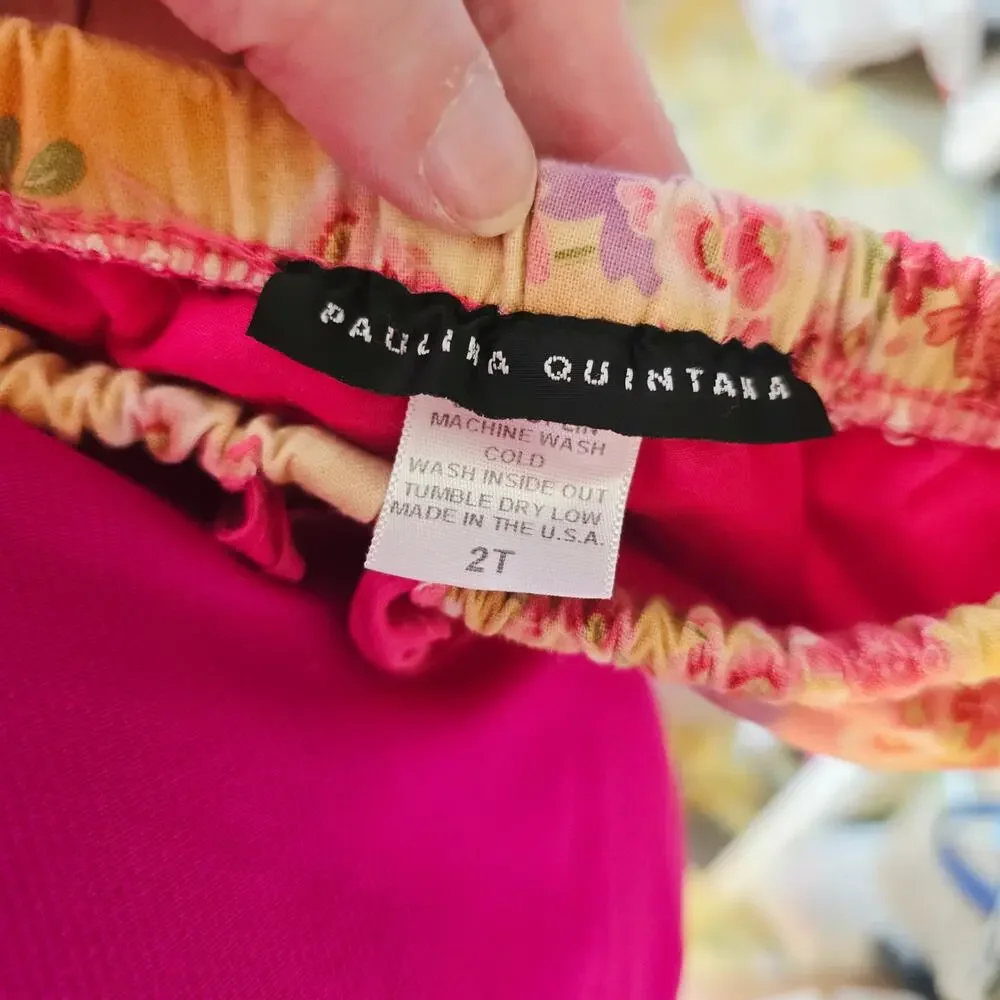 Paulina Quintana floral japanese cherry pants size 2T